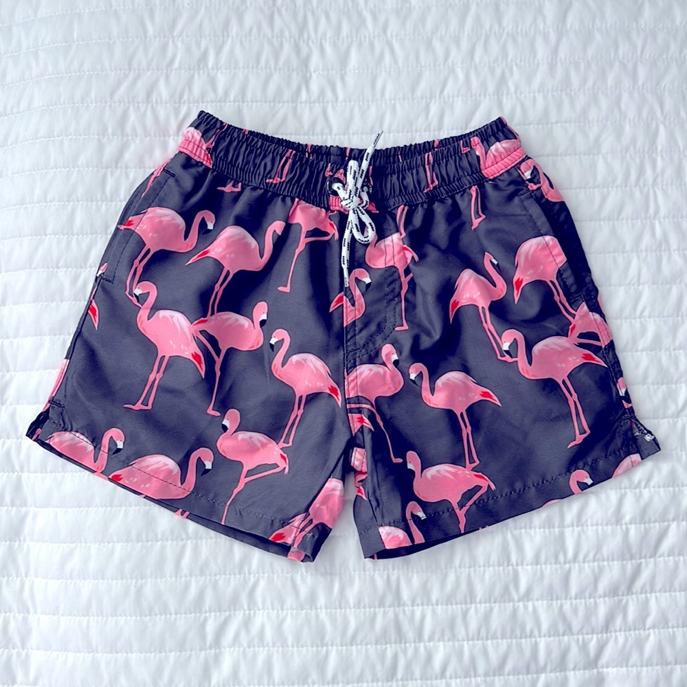 NWOT! Snapper Rock Flamingo Swim Trunks